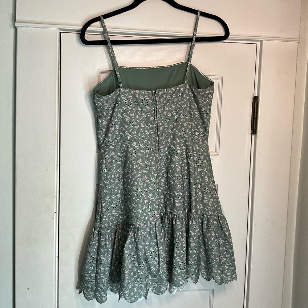 Altar'd State Green Floral Eyelet Dress - Picture 2 of 10